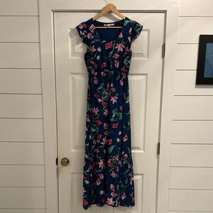 Floral Blue Maxi Dress s